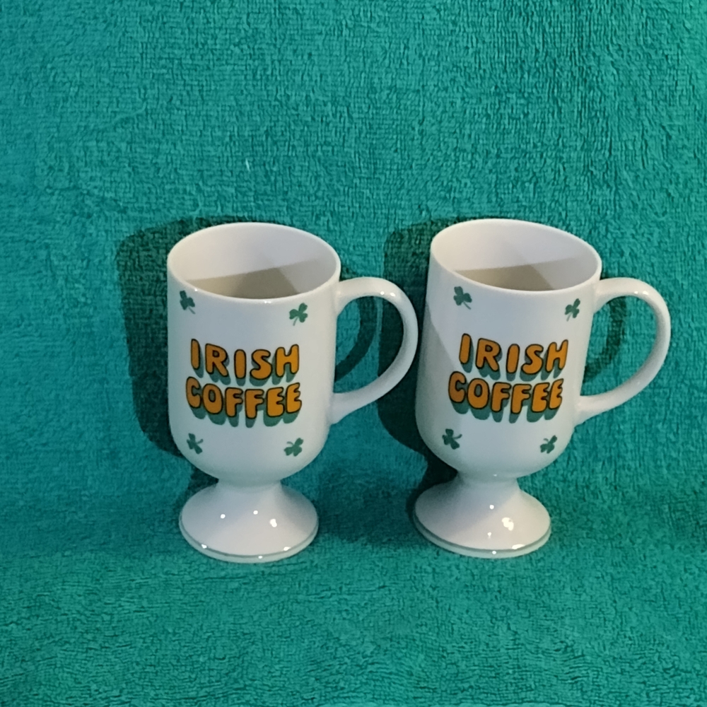 White Irish Coffee Mugs Set